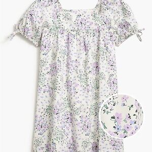 JCrew Factory Girls' floral puff-sleeve dress